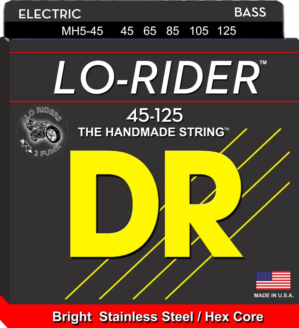 DR Strings LO-RIDER 5-String Medium 45-125 